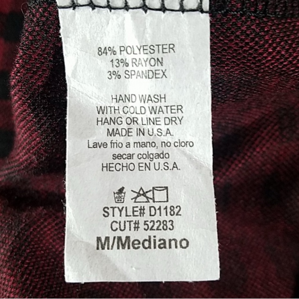 Plaid Long Sleeve Dress Red and Black - Picture 8 of 8